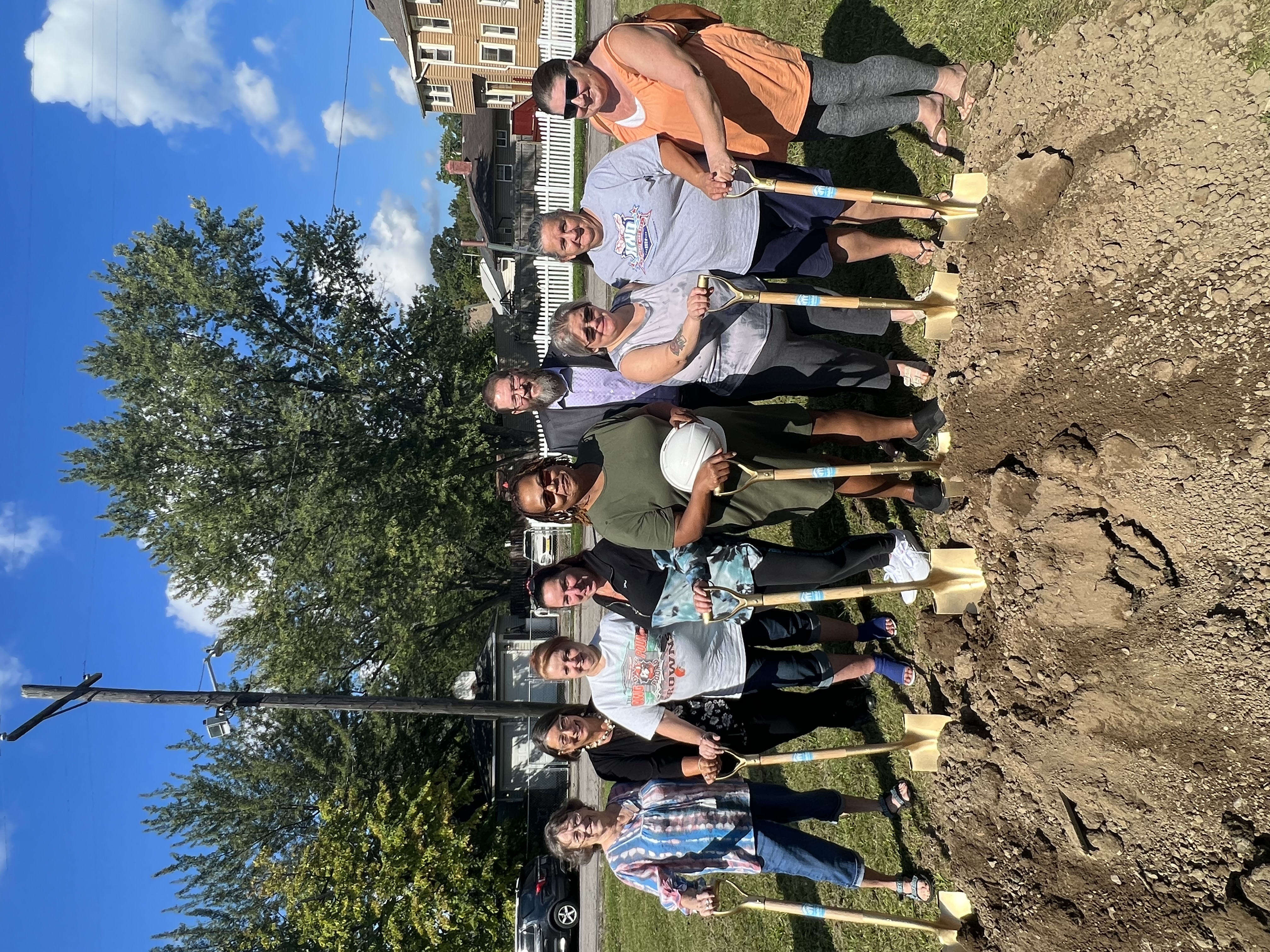 Councilman Kazy with community members at Habitat for Humanity groundbreaking 
