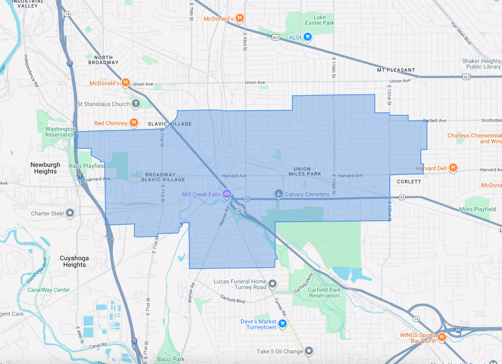 Map showing boundary of Ward 2