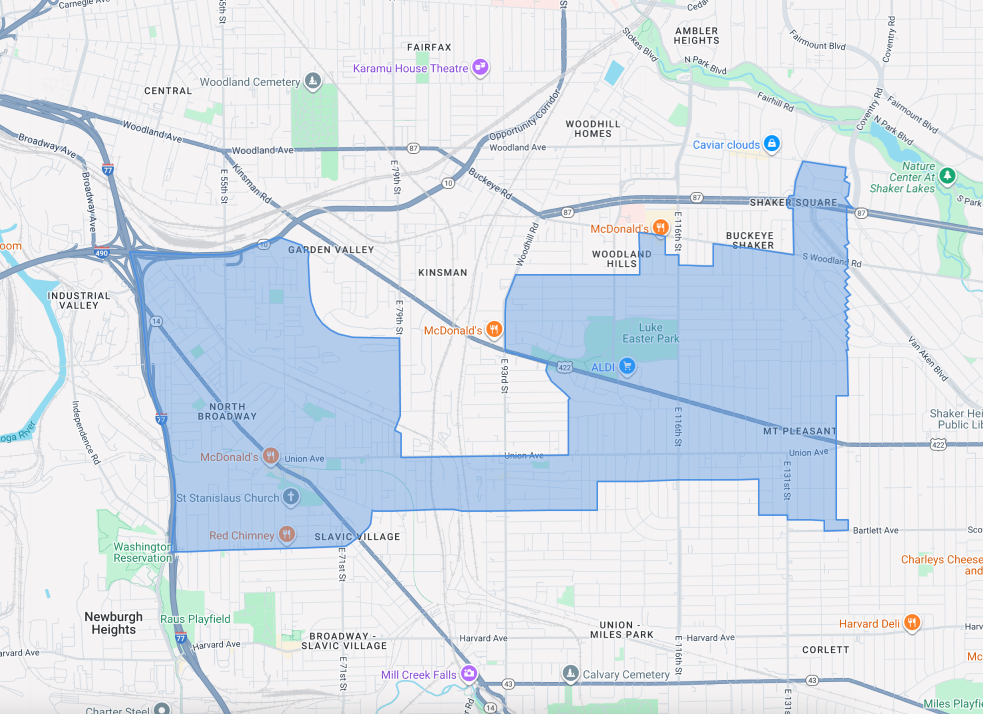 Map showing boundary of Ward 3