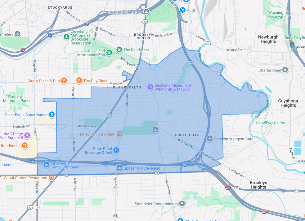 Map showing boundary of Ward 4