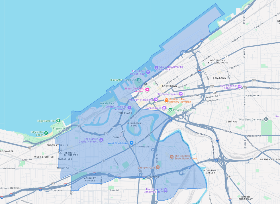 Map showing boundary of Ward 7