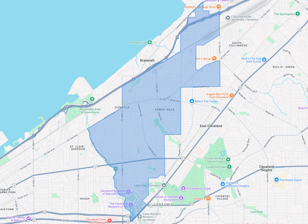 Map showing boundary of Ward 9