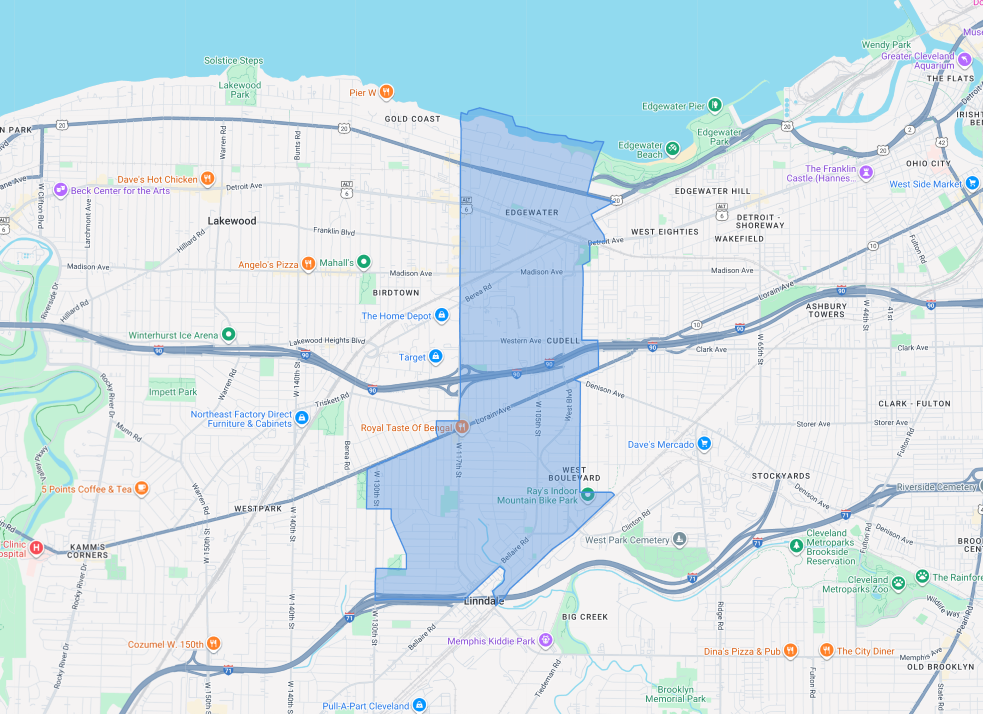 Map showing boundary of Ward 12