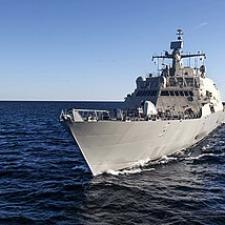 Photo of USS Cleveland at sea