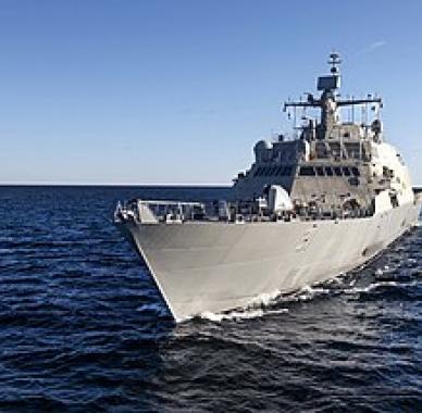 Photo of USS Cleveland at sea