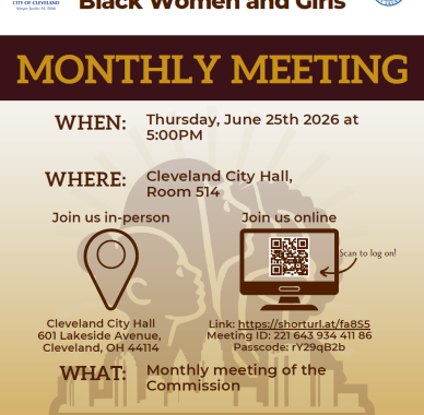 Cleveland Commission on Black Women and Girls 6-25-2026 Meeting at 5:00 pm